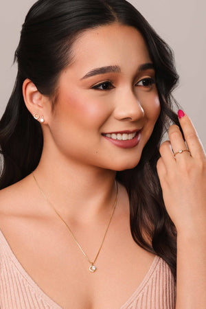 Anel Bolinhas Ponto de Luz Cristal Tamanho 21 Banhado a Ouro 18K