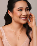 Brinco Gota Cristal Detalhada Banhado a Ouro 18K