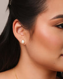 Brinco Gota Cristal Detalhada Banhado a Ouro 18K