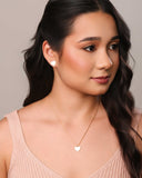 Brinco Coração Flat Liso 1.0 cm Banhado a Ouro 18K