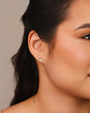 Brinco Círculo Cravejado Cristal 8 mm Ródio Branco