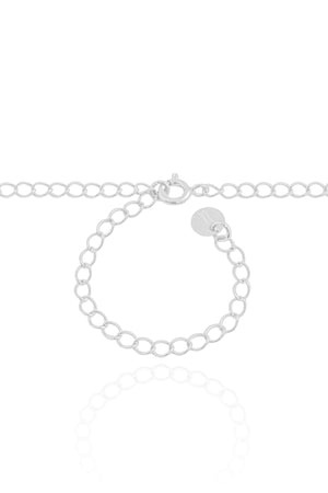 Relicário Coração Medalhas Cravejado Cristal Ródio Branco - 40 cm