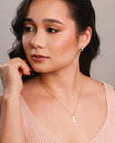 Gargantilha Veneziana Retângulo Liso Banhado a Ouro 18K - 45 cm