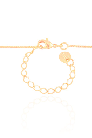 Gargantilha Veneziana Gota Cravejada Cristal Banhado a Ouro 18K - 45 cm