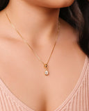 Gargantilha Veneziana Gota Cristal Detalhada Banhado a Ouro 18K - 45 cm