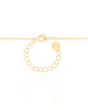 Gargantilha Veneziana Gota Cristal Detalhada Banhado a Ouro 18K - 45 cm