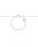 Gargantilha Veneziana Gota Cristal Detalhada Ródio Branco - 45 cm