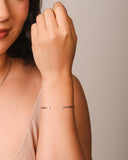 Bracelete Fio Pontos de Luz Cristal 3 mm Ródio Branco