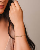 Pulseira Veneziana Dupla Ponto de Luz Cristal Banhado a Ouro 18K