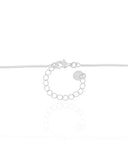 Gargantilha Veneziana Canutilhos Ponto de Luz Cristal Ródio Branco - 40 cm