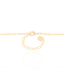 Gargantilha Gravata Elos Corações Cristais Banhado a Ouro 18K - 50 cm