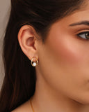 Brinco Gota Vazada Ponto de Luz Cristal Banhado a Ouro 18K