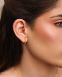 Dupla de Argolas Entrelaçadas Vazadas Banhado a Ouro 18K