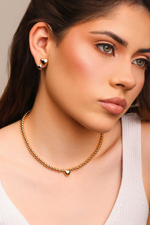 Ear Cuff Corações Lisos Banhado a Ouro 18K