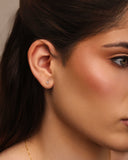 Conjunto Borboleta e Ponto de Luz Cristal Banhado a Ouro 18K