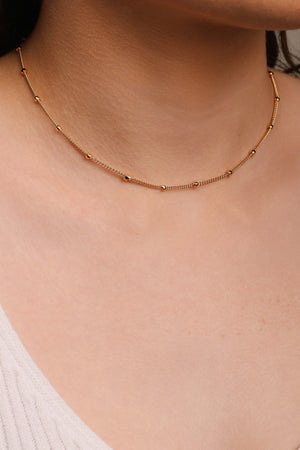 Choker Grumet Bolinhas Banhado a Ouro 18K