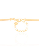 Gargantilha Snake Ferradura Cravejada Cristal Banhado a Ouro 18K - 40 cm