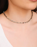 Gargantilha Elos Quadrados 4 mm Ródio Branco - 45 cm