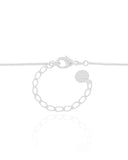 Gargantilha Veneziana Orgânico Vazado Ponto de Luz Cristal Ródio Branco - 45 cm