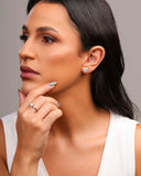 Anel Ponto de Luz Cravejado Cristal Tamanho 16 Ródio Branco