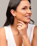 Anel Ponto de Luz Cravejado Cristal Tamanho 18 Banhado a Ouro 18K