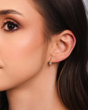 Trio de Argolas Pontos de Luz Cravejadas Cristal Banhado a Ouro 18K