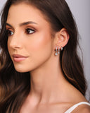 Trio de Argolas Pontos de Luz Cravejadas Cristal Ródio Branco