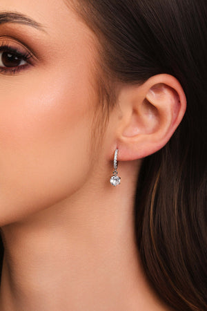 Trio de Argolas Pontos de Luz Cravejadas Cristal Ródio Branco