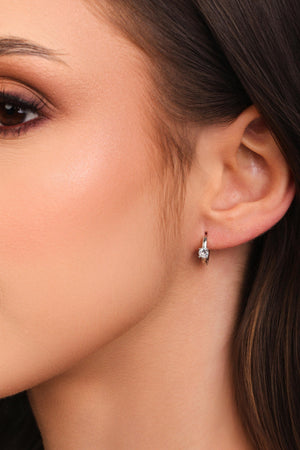 Trio de Argolas Pontos de Luz Cravejadas Cristal Ródio Branco