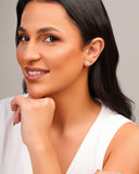 Brinco Ponto de Luz Triplo Cristal Banhado a Ouro 18K