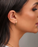 Brinco Argola Click Torcida Dupla 1.5 cm Banhado a Ouro 18K