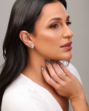 Brinco Gota Cristal 1.2 cm Ródio Branco