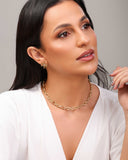 Choker Elos Ovais 8 mm Banhado a Ouro 18K