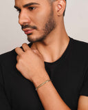 Pulseira Masculina Lacraia 6 mm Banhado a Ouro 18K