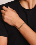 Pulseira Masculina Lacraia 6 mm Banhado a Ouro 18K