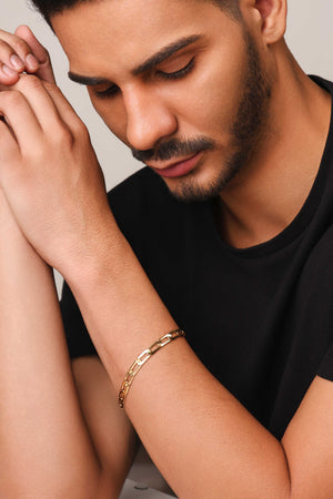 Pulseira Masculina Grumet 6 mm Banhado a Ouro 18K