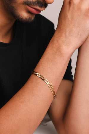 Pulseira Masculina Grumet 6 mm Banhado a Ouro 18K