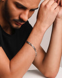 Pulseira Masculina Grumet 6 mm Ródio Branco