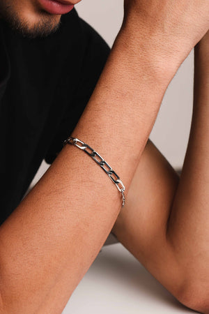 Pulseira Masculina Grumet 6 mm Ródio Branco