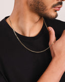 Gargantilha Masculina Grumet 4 mm Banhado a Ouro 18K - 60 cm