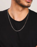 Gargantilha Masculina Grumet 4 mm Ródio Branco - 60 cm