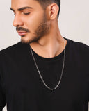 Gargantilha Masculina Grumet 3 mm Ródio Branco - 60 cm