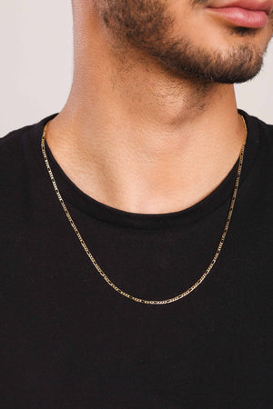 Gargantilha Masculina Grumet 2 mm Banhado a Ouro 18K - 60 cm