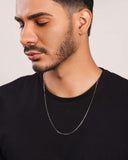 Gargantilha Masculina Grumet 2 mm Ródio Branco - 60 cm