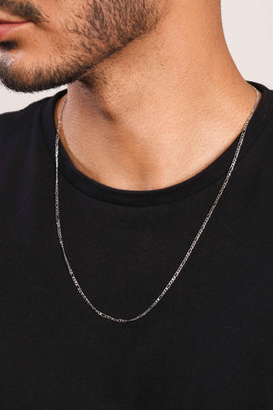 Gargantilha Masculina Grumet 2 mm Ródio Branco - 60 cm