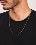 Gargantilha Masculina Grumet 2 mm Ródio Branco - 60 cm