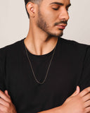 Gargantilha Masculina Torcida 1 mm Banhado a Ouro 18K - 60 cm