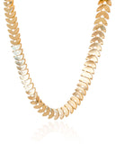 Choker Escamas 12 mm Banhado a Ouro 18K