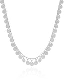 Choker Plaquinhas Lisas 6 mm Ródio Branco