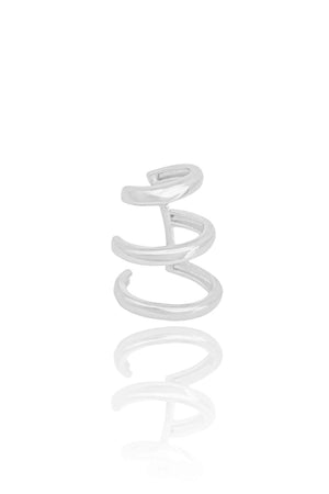 Piercing Três Filetes Lisos Ródio Branco